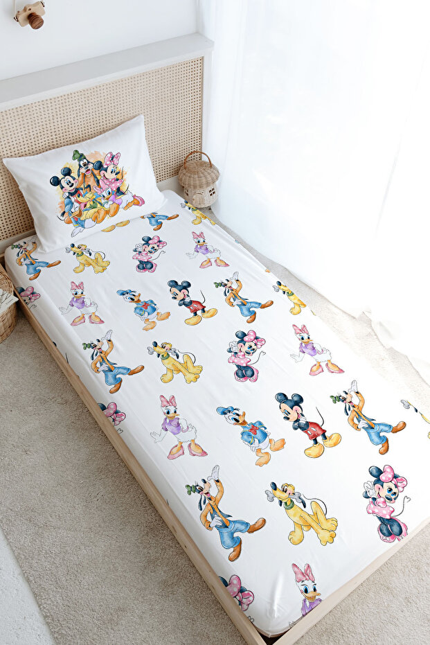 Single Fitted Sheet Set - Cartoon Series - Little Mouse and His All Friends
