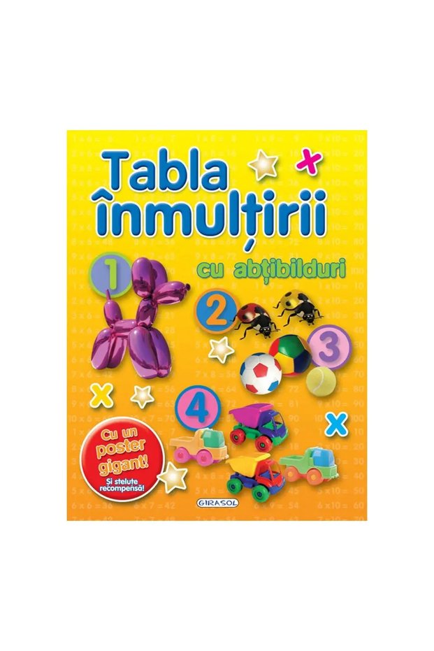 Multiplication table with stickers