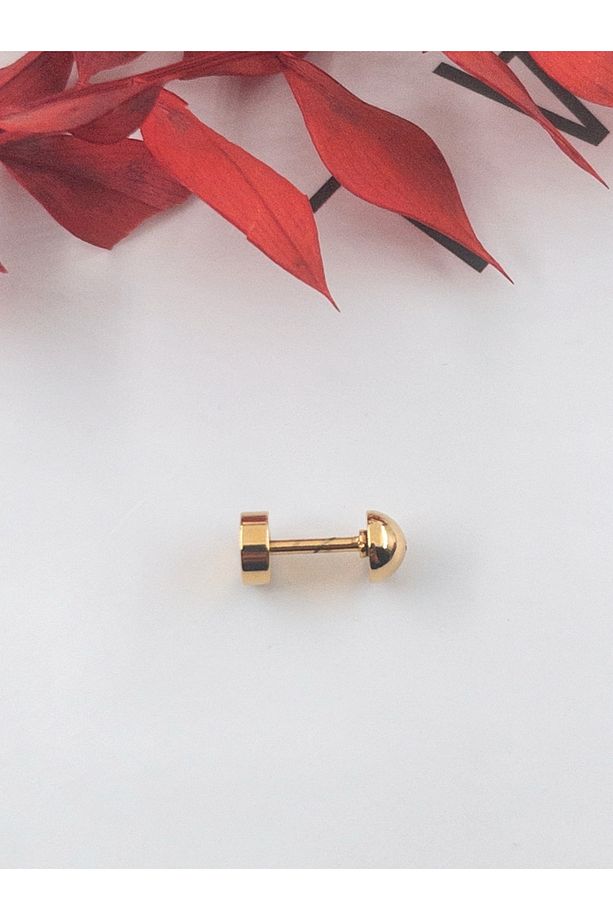 316l Cerrahi Çelik Vidalı Top Başlı Unisex Kıkırdak Tragus Piercing-1 Adet - 4