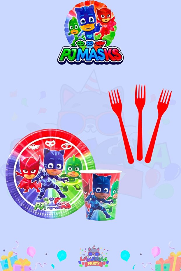 Pijamaskeliler Extra Mini Birthday Party Set for 24