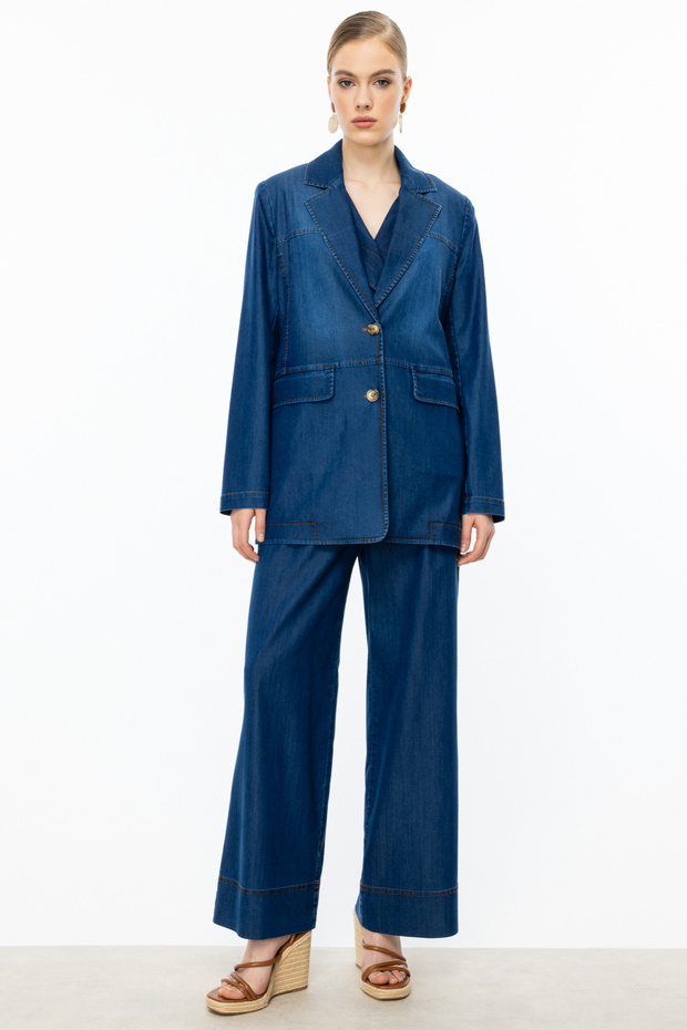 سترة غير مبطنة بأزرار مزدوجة - 3