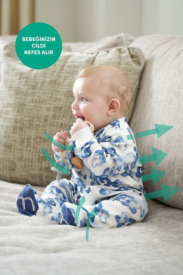 Bebek Uyku Tulumu ve Oyun Pijaması %100 Pamuk - Tek Parça Önden Fermuarlı Tulum Pijama - 7