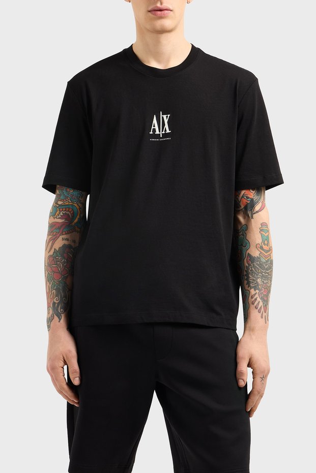 Armani Exchange 100% Cotton Regular Fit Crew Neck Logo T-Shirt Men T SHIRT XM000363 AF12308 U