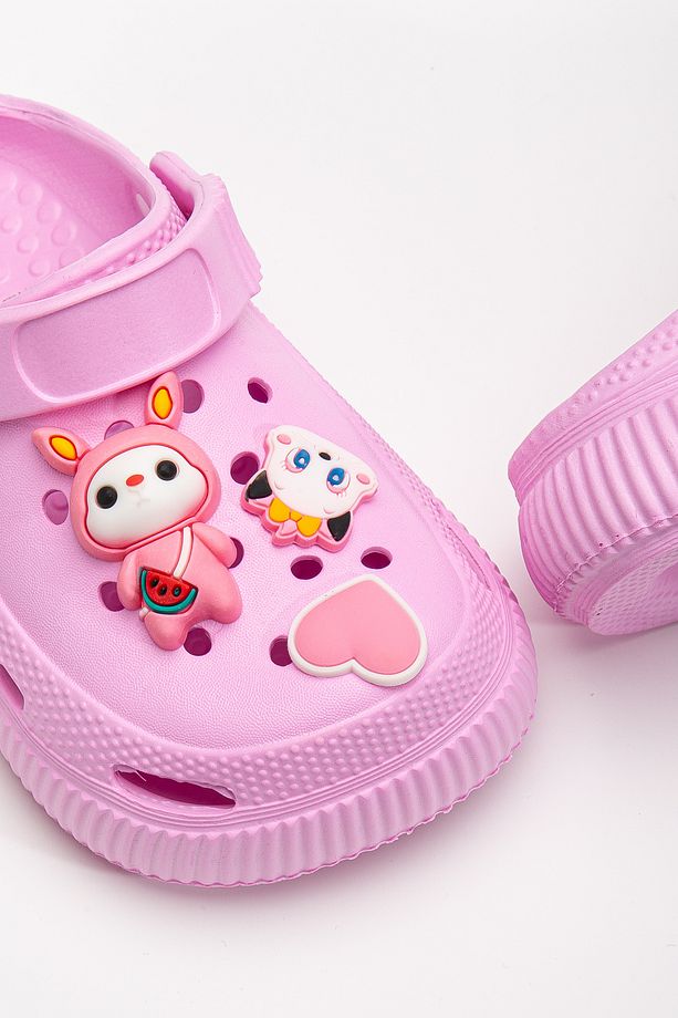 Rahat Tabanlı Yüksek Ölçekli 3D Emoji Detaylı Çocuk Terliği Cross Sandalet Sabo - 2