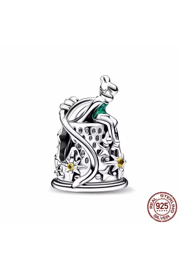 Silver Tinker Bell Stitching Thimble Charm