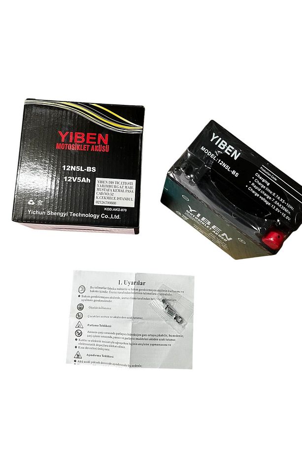 (yiben) Motor Aküsü 12x5 Yatsı - 1