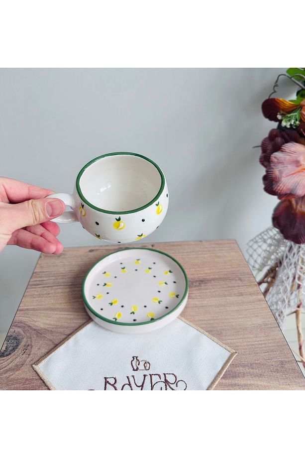 Seramik El Yapımı Filtre/Nescafe Kahve Fincanı - 4