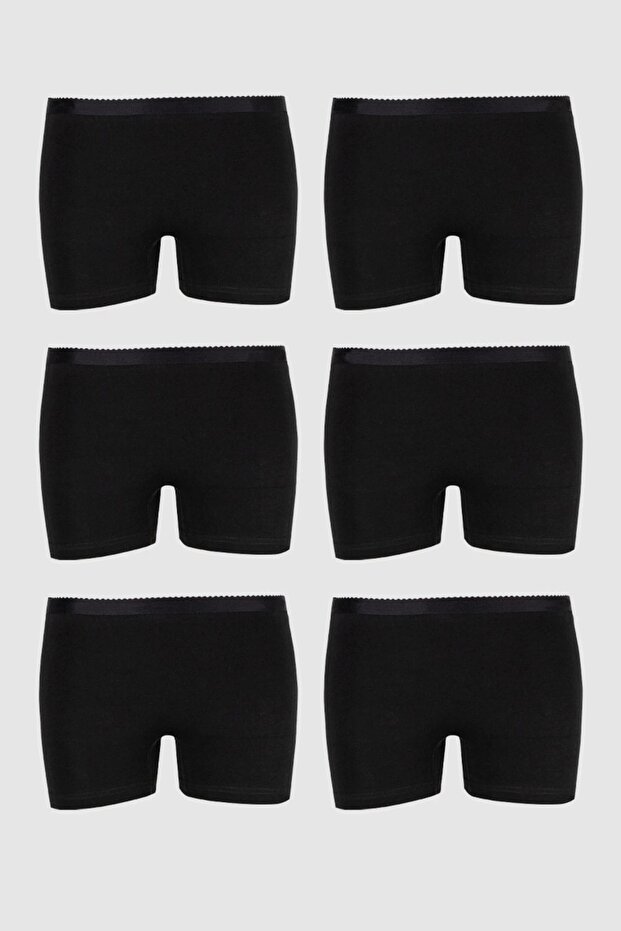 Likralı Mini Külot Şort 6'lı - 6