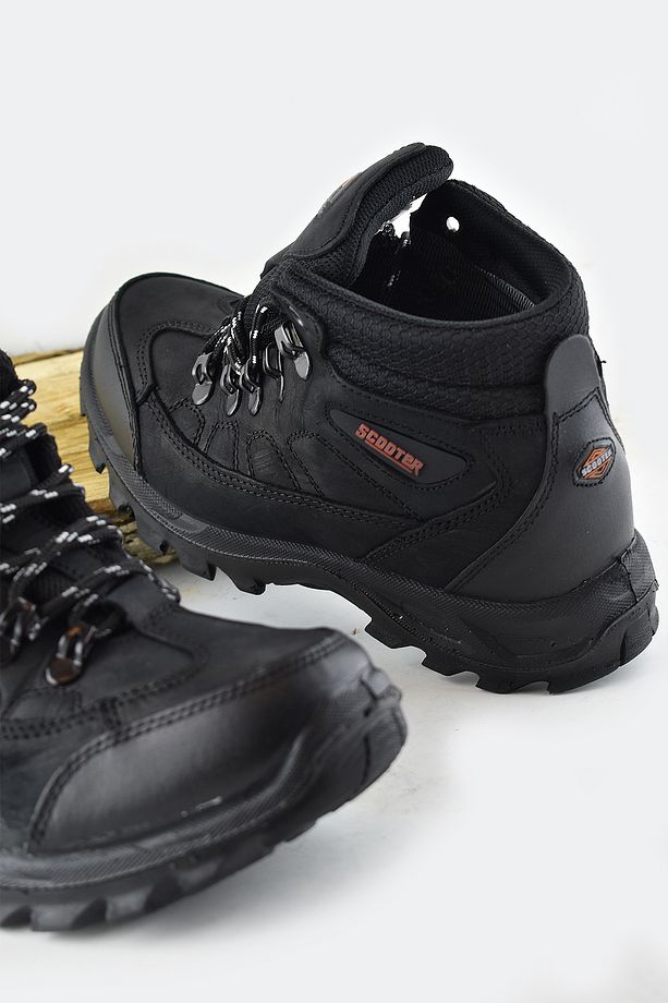 5538 Ortopedik Taban ASLA SU GEÇİRMEZ Unisex Hakiki Deri Bot Ayakkabı - 4
