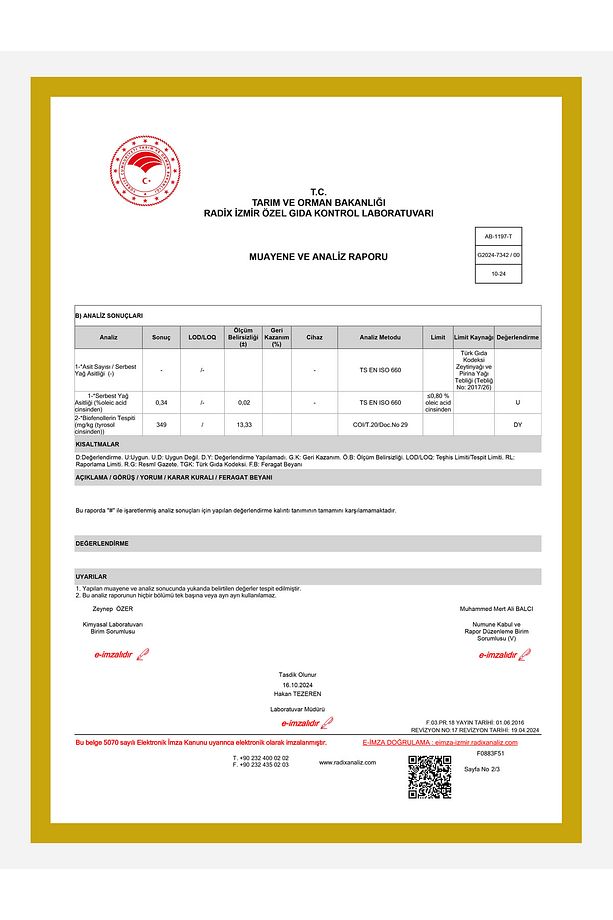 12 Litre (4’LÜ 3LT) 0,3 Asit %100 Naturel Sızma Zeytinyağı - 6