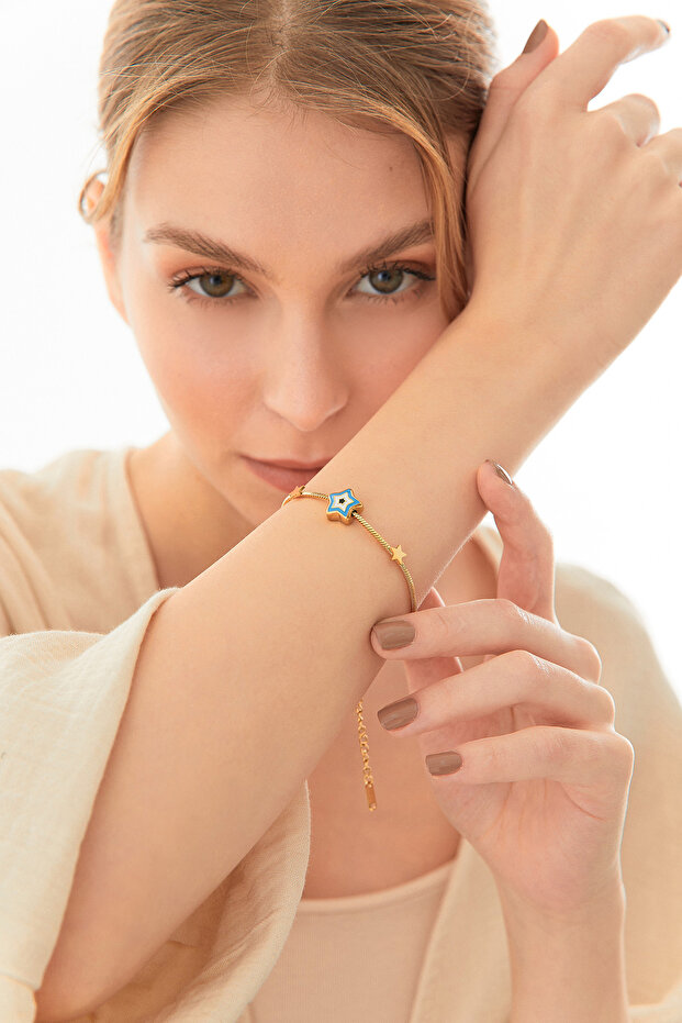 Yıldızlı Çelik Bileklik - 1