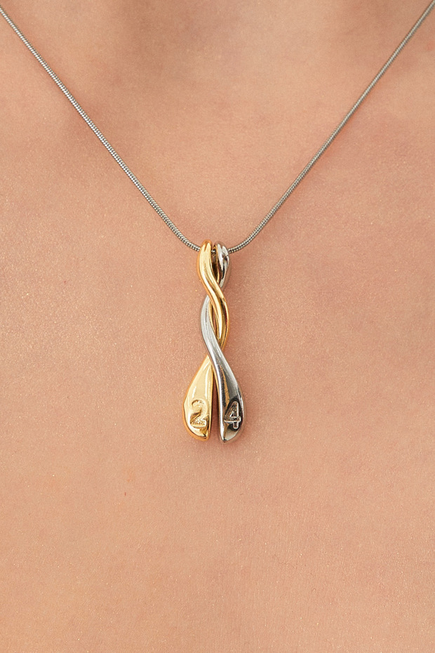 Sarmal Çelik Kolye - 4