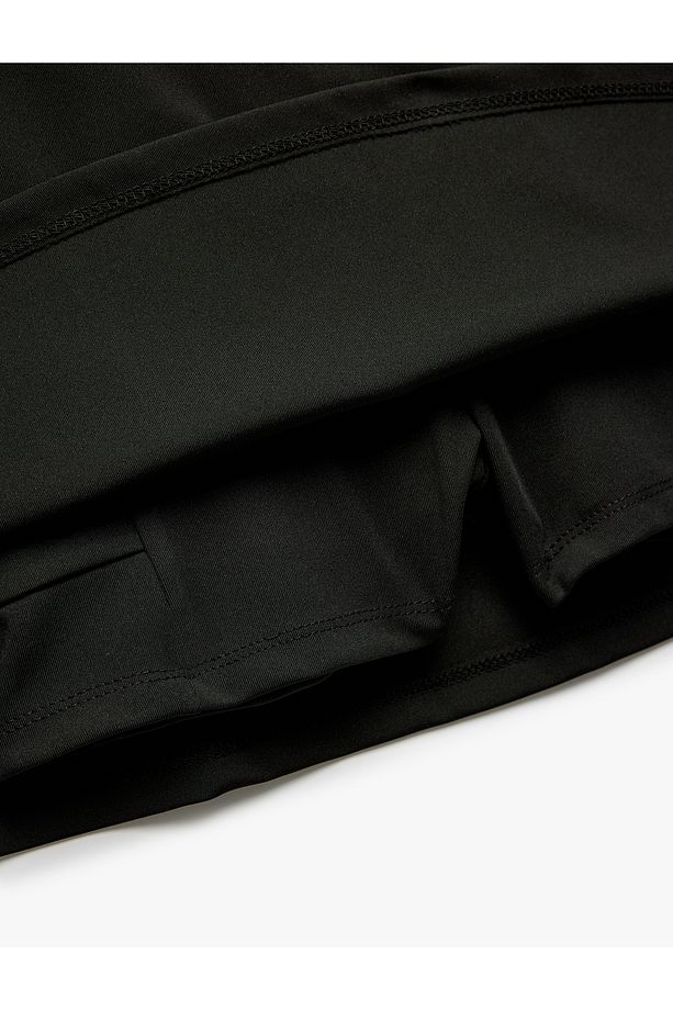 Yüksek Bel Slim Fit Spor Şort Etek - 7