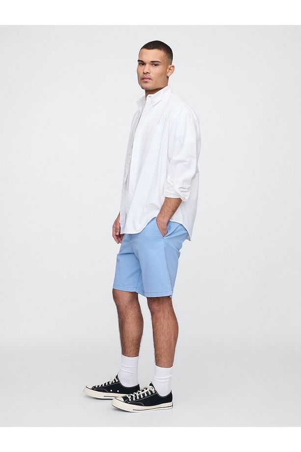 Erkek Mavi Essential Khaki Şort - 4