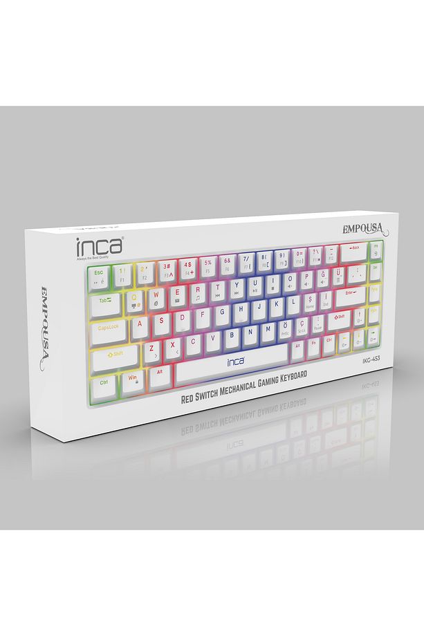 IKG-453 Empousa 68 Keys Red Switch Full Rainbow Mechanical Keyboard - 9