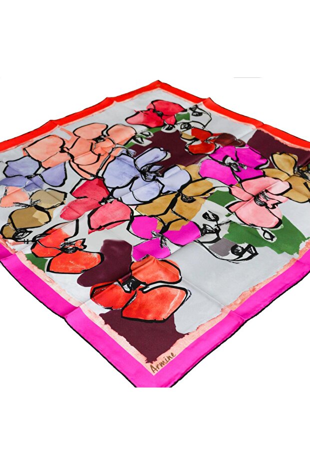 Eșarfă de mătase - 8914D-13 - Tivil - 2