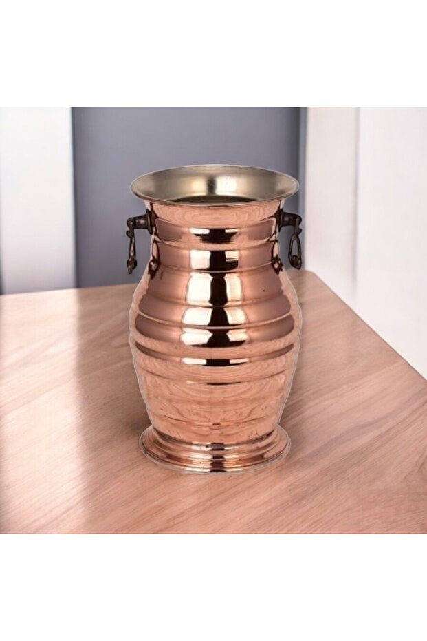 Sümbüllü Bakır Vazo - 1