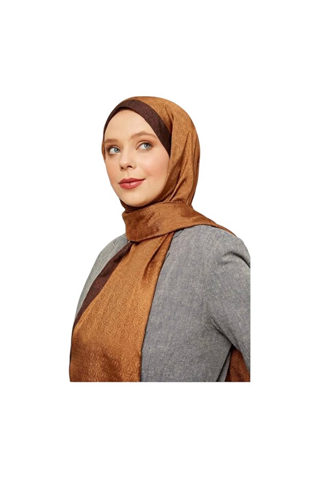 Taba Halka Desen Monogram Şal - 2