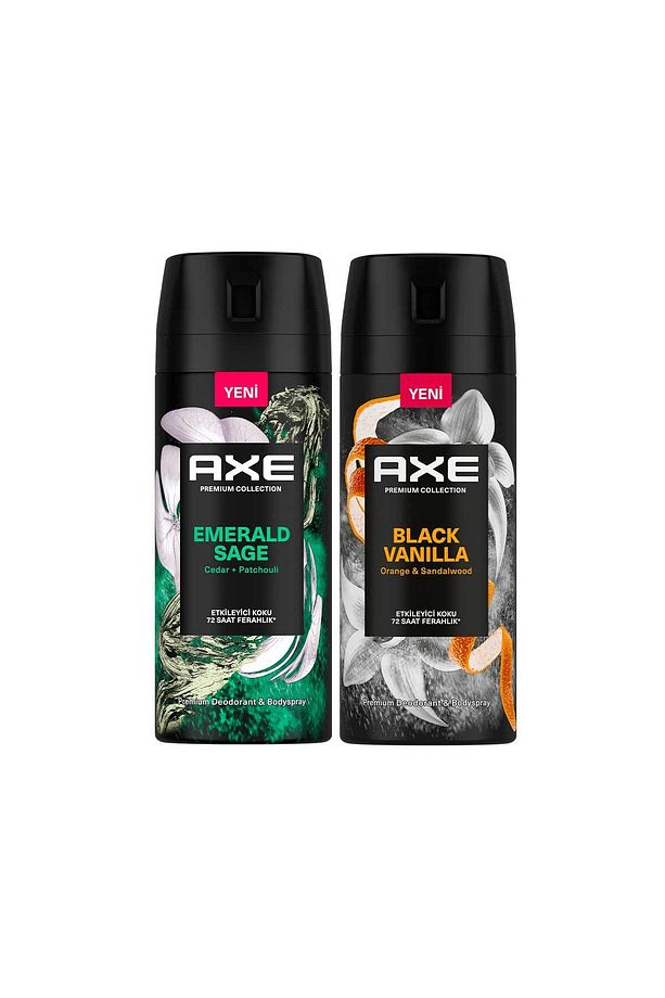 Premium Collection Erkek Sprey Deodorant Black Vanilla 150 ml + Emerald Sage 150 ml - 3
