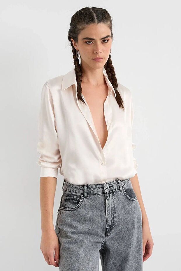 Saten Klasik Gömlek - 1