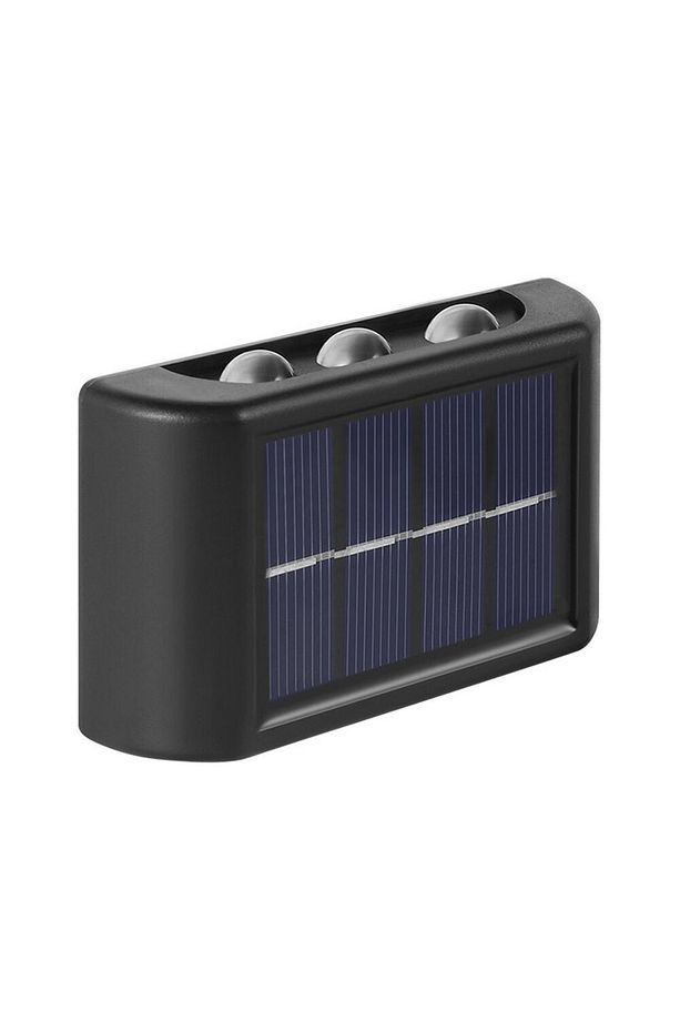 Güneş Solar Enerjili Aplik Işık-2 Adet 6 Ledli Sarı Günışığı- Dekoratif Aplik Işık-su Geçirmez - 6
