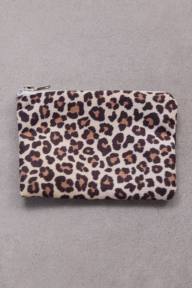 Leopar Desenli Mini Bez Cüzdan CZDN2004 - 1