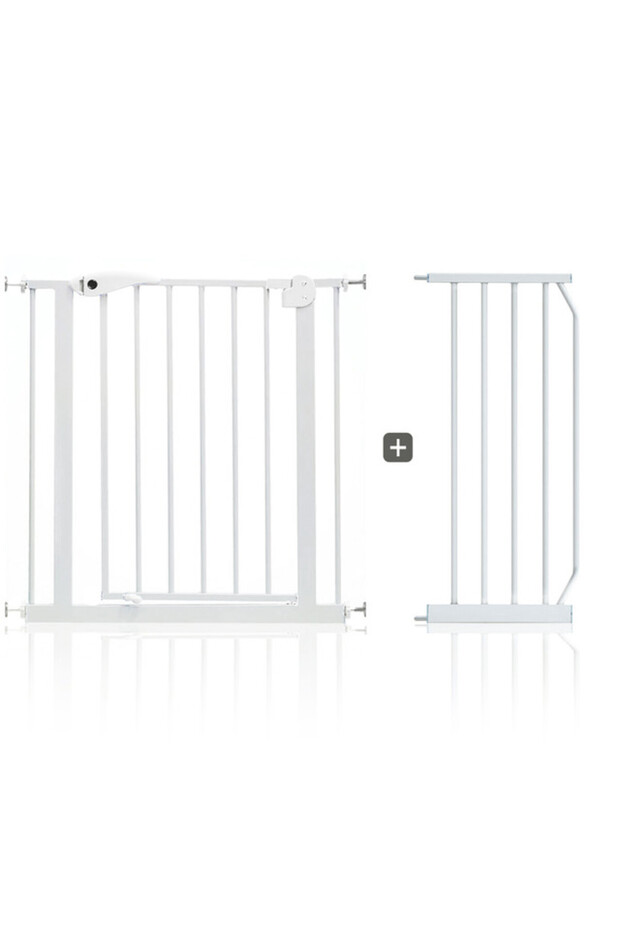 Baby Safe - Metal Safety Gate w / t 30cm Extension - White