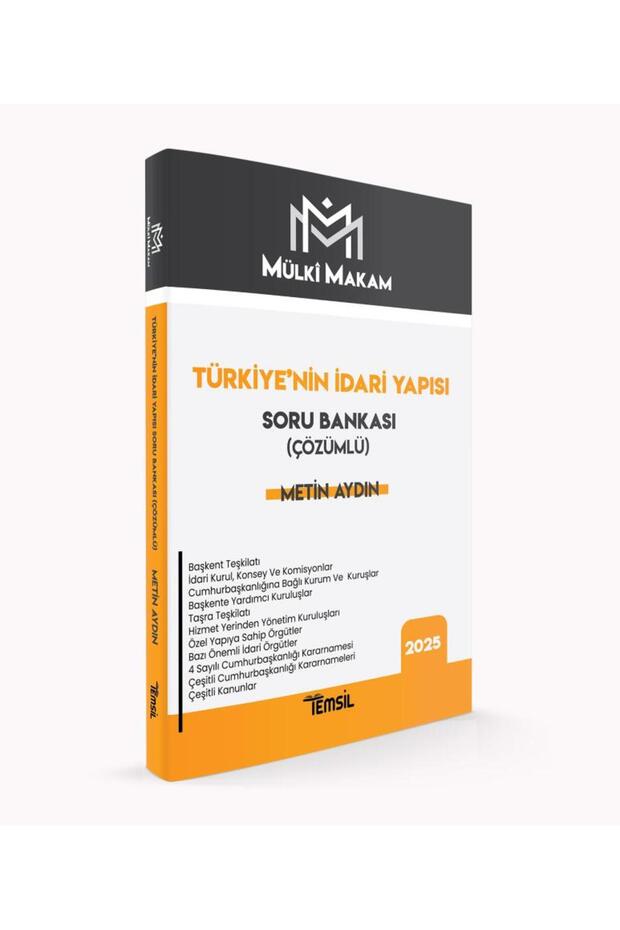 Temsil 2025 Baskı MÜLKİ MAKAM Adli İdari Hakimlik Türkiyenin İdari Yapısı soru - 1