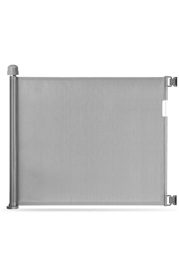 Baby Safe Retractable Mesh Gate - Grey