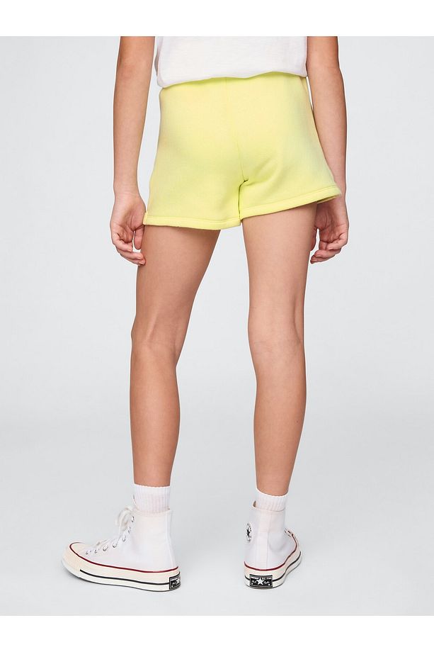 Kız Çocuk Sarı Gap Logo Fransız Havlu Kumaş Pull-On Şort - 3