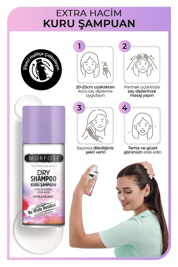 Ekstra Hacim Kuru Şampuan 90 ml - Seyahat Boy - 3