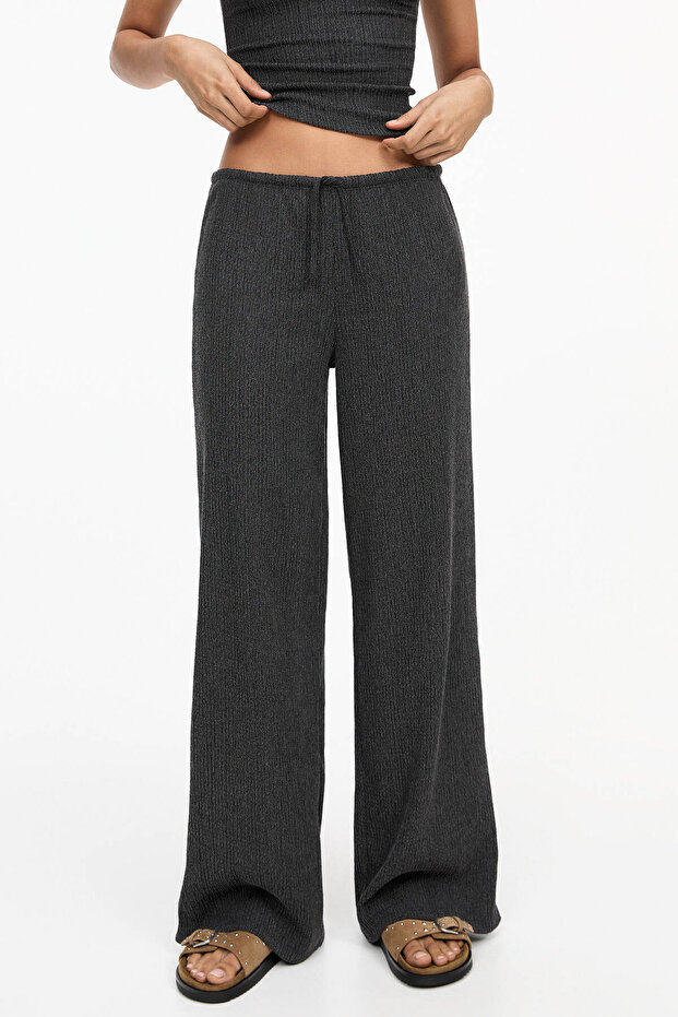 Krep wide leg pantolon - 3
