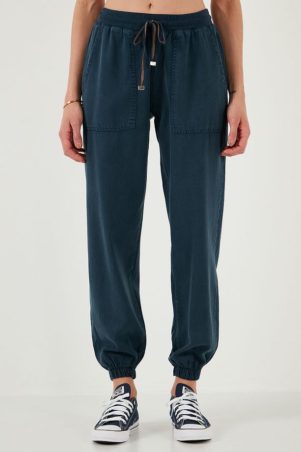 Regular Fit Yüksek Bel Lastikli Paça Jogger Spor Pantolon Pantolon 668yp5039 - 3
