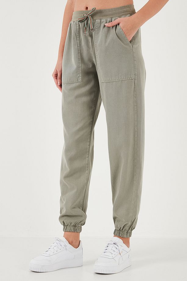 Regular Fit Yüksek Bel Lastikli Paça Jogger Spor Pantolon Pantolon 668yp5039 - 3