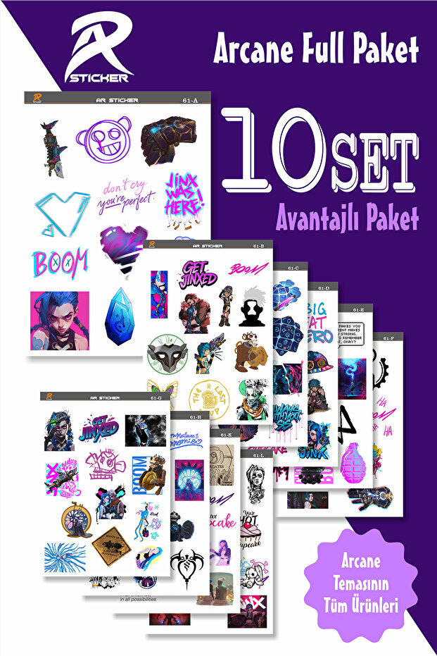 Arcane Laptop Notebook Tablet Sticker Full Paket - 10SET