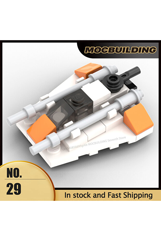29 قطعة من مكعبات البناء النموذجية من سلسلة MOC Micro Snowspeeder بمقياس 1:128 من Creative Co - 1