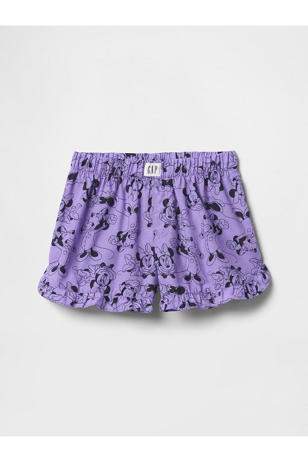 Kız Çocuk Mor Fırfırlı Pijama Şort - 1