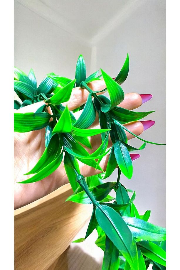 AA Kalite 220cm Yeşil Zeytin Yaprağı Yapay Sarmaşık Tek Dal Boyu Ayarlanabilir ve Dolanabilen Model - 3