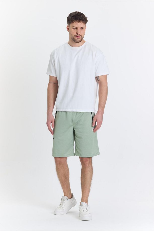 Erkek Polycotton Şort Yeşil 6051-Y - 4