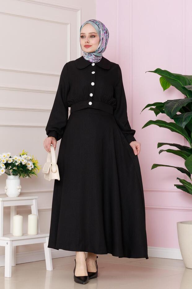 طقم تنورة وسترة - أسود