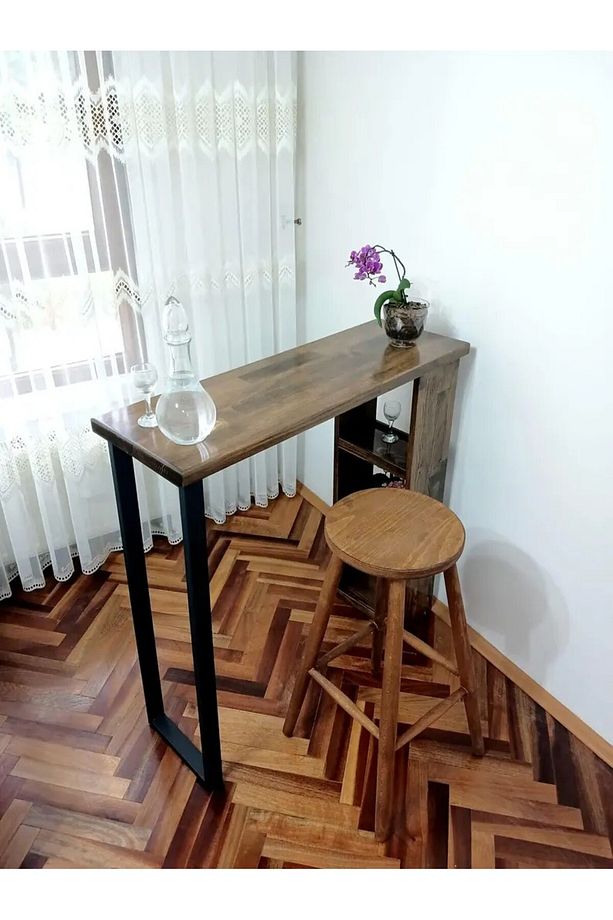 Ahşap Bar Masası Ahşap Mutfak Masası - 2