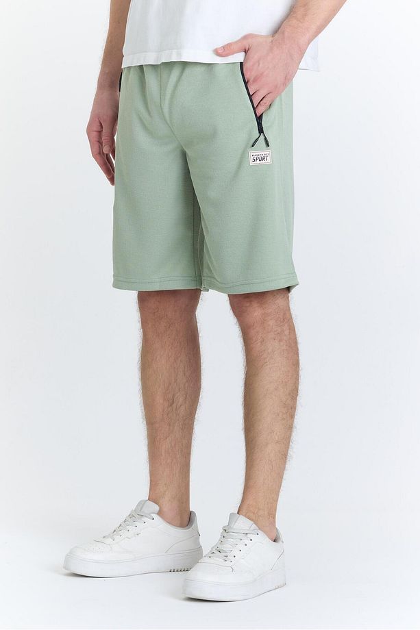 Erkek Polycotton Şort Yeşil 6051-Y - 1