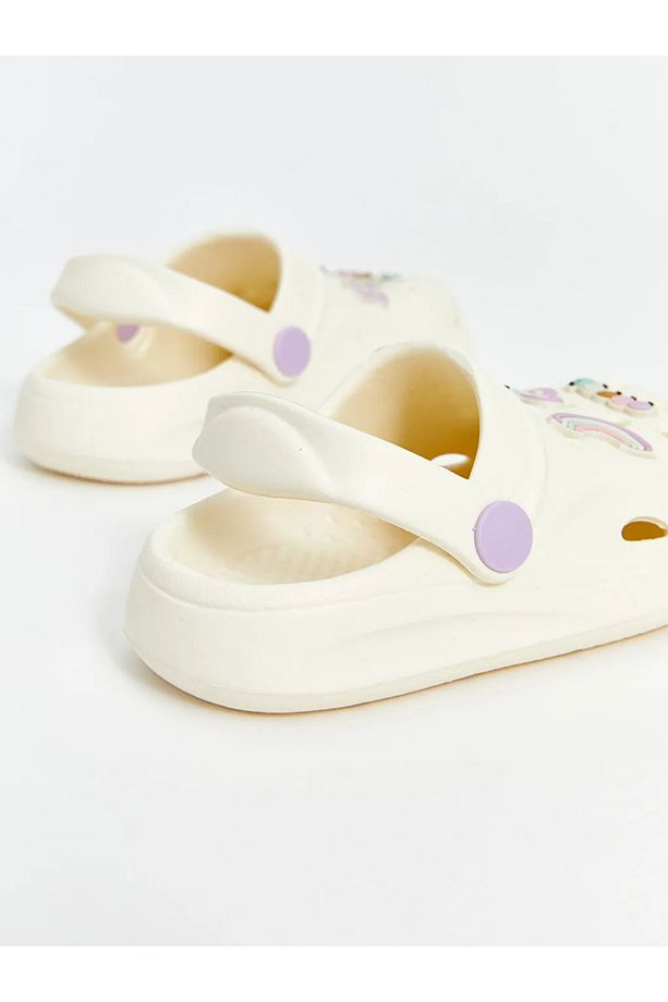 LCW STEPS Bej Baskılı Kız Bebek Plaj Sandaleti - 5