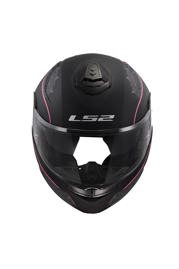 STROBE 2 LUX MAT SİYAH-PEMBE KASK - 2