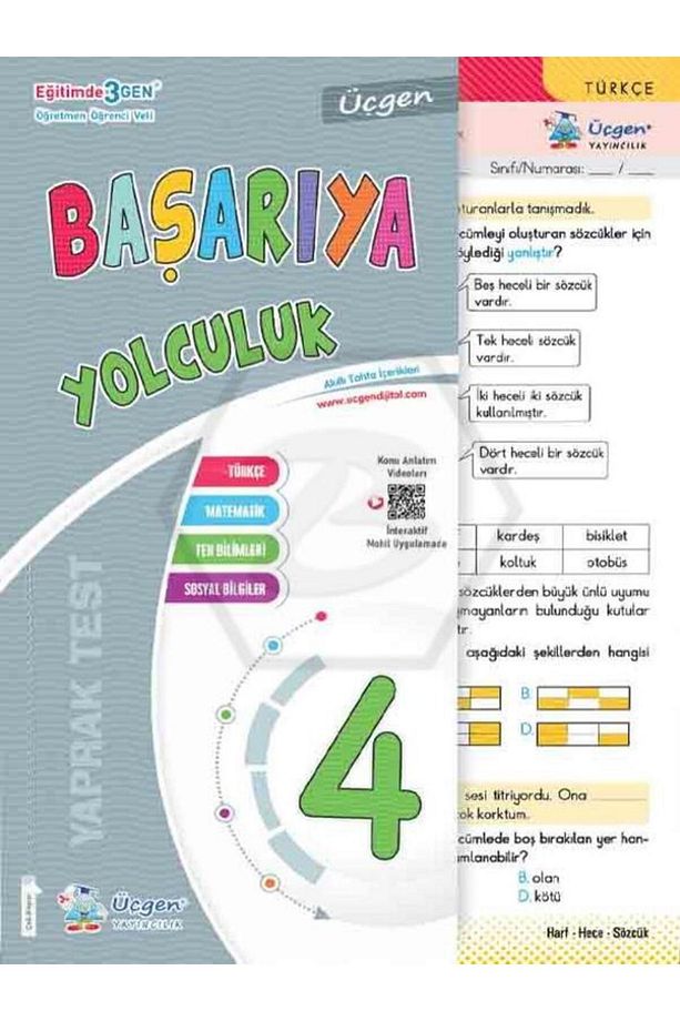 Üçgen Yayınları 4.sınıf Okuma Anlama 4.sınıf Başarıya Yolculuk - 3