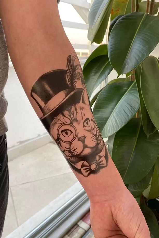 GEÇİCİ KEDİ DÖVME TATOO KOL BACAK DÖVMESİ - 1