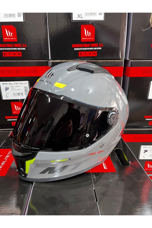 Helmets stinger 2 solid nardo gri (şeffaf vizörlü) - 4