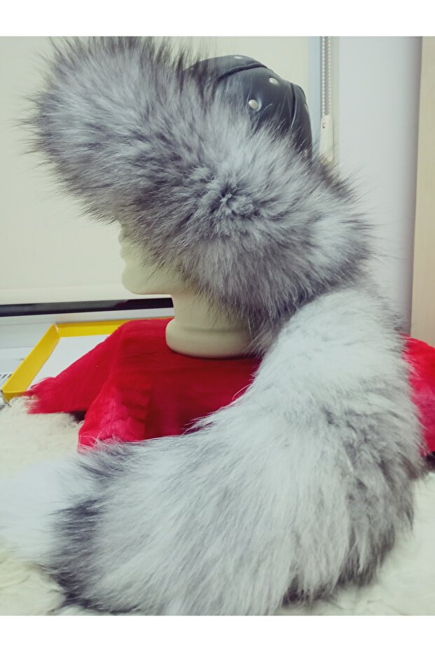 Takılabilir Kuyruklu Kurt Kıpçak Börk Kalpak Şapka - 4