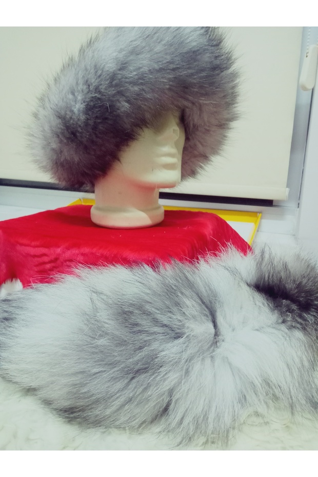 Takılabilir Kuyruklu Kurt Kıpçak Börk Kalpak Şapka - 3