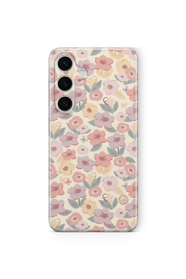 Samsung Galaxy S23 Compatible Colorful Roses Design Printed Transparent Case